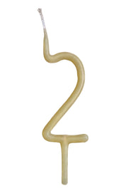 Hand Dipped Beeswax Number Candle, 2
