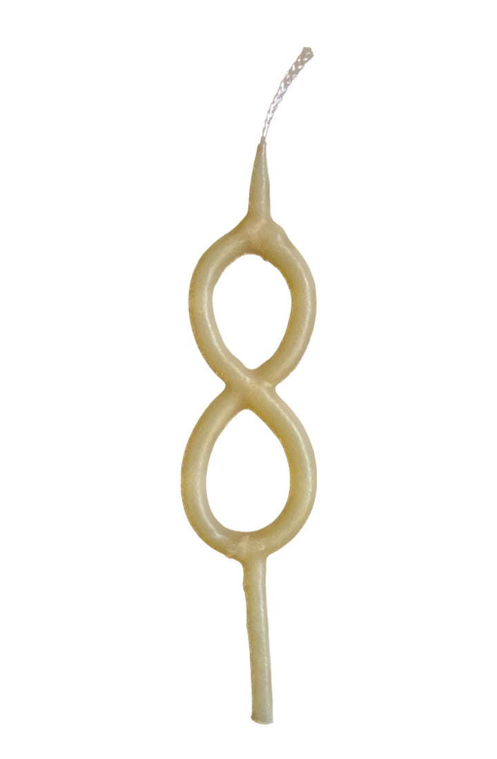 Hand Dipped Beeswax Number Candle, 8