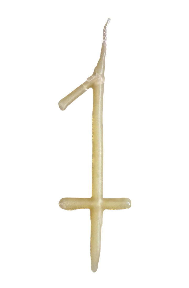 Hand Dipped Beeswax Number Candle, 1