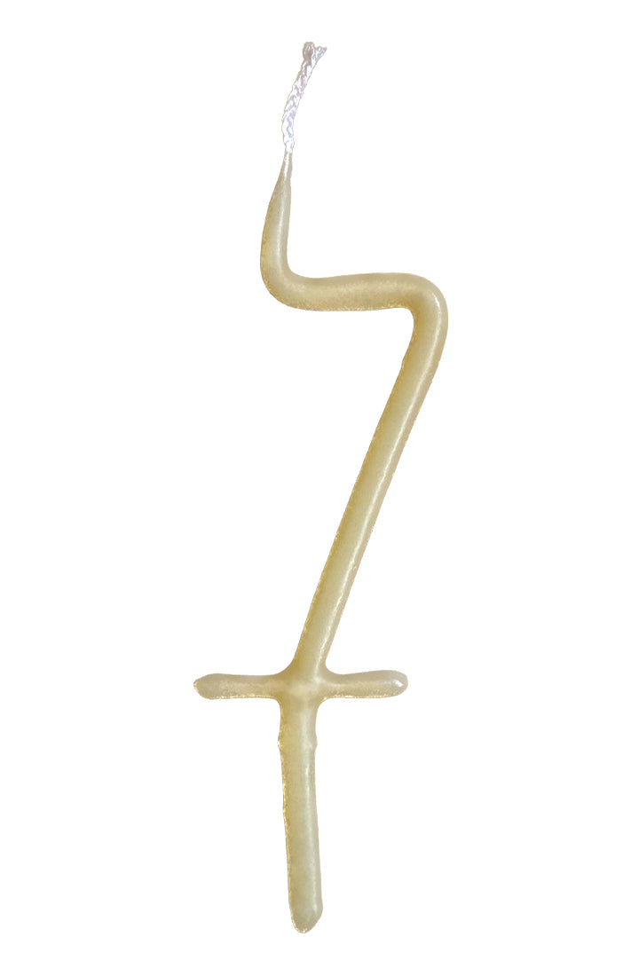 Hand Dipped Beeswax Number Candle, 7