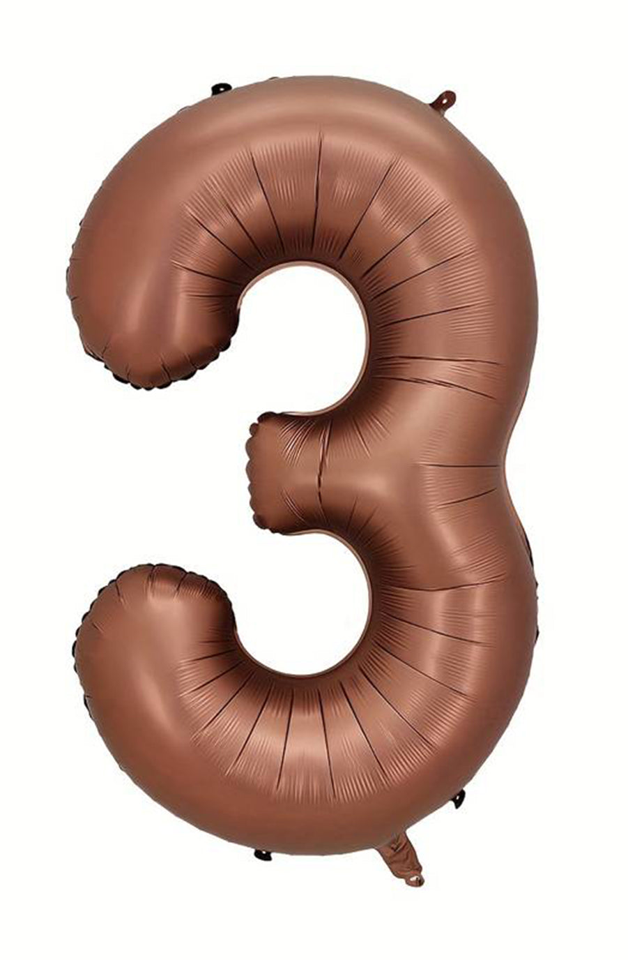 Jumbo Matte Chocolate Foil Number 3 Balloon 100cm
