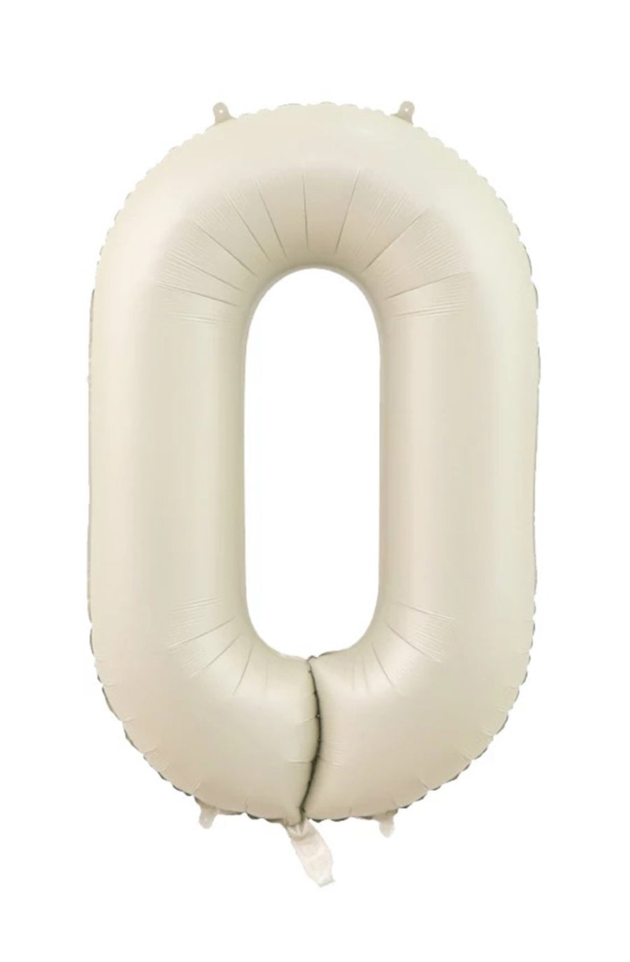 Jumbo Matte Cream Foil Number 0 Balloon 100cm