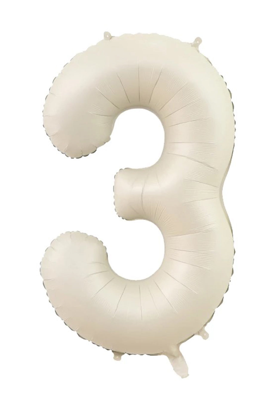 Jumbo Matte Cream Foil Number 3 Balloon 100cm