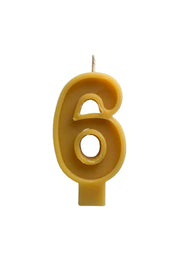 Australian Beeswax Number Candle, 6