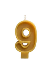 Australian Beeswax Number Candle, 9