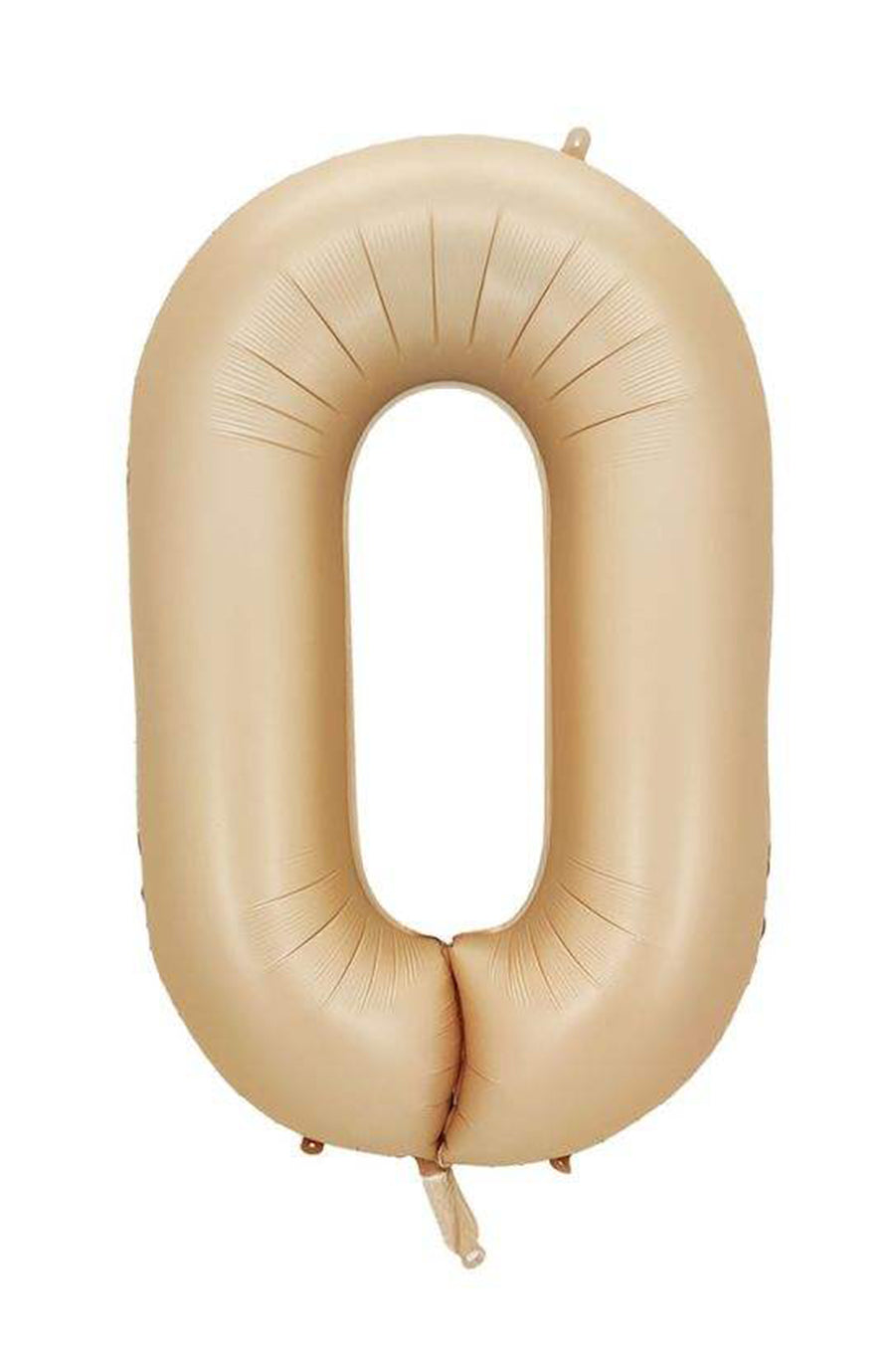 Jumbo Matte Caramel Foil Number 0 Balloon 100cm