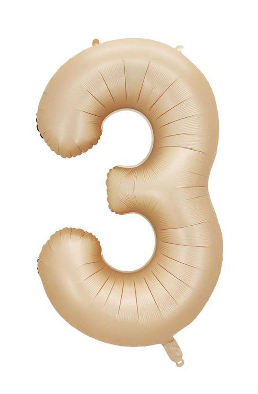 Jumbo Matte Caramel Foil Number 3 Balloon 100cm